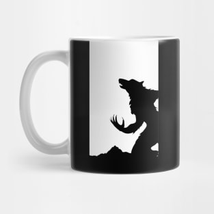 Minimalist Werewolf Design - Werewolf Lover Gift - Werewolf Howling - Werewolves Werewolf hunter Mug